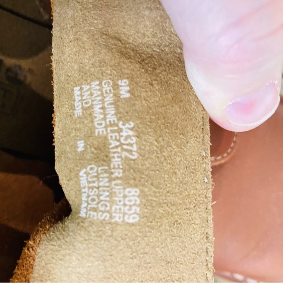 TIMBERLAND Sz 9 Leather Lace Up Square Toe Lug Rubber Sole Chukka Desert Boots - Picture 11 of 11